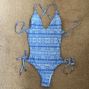 Salinas blue one piece swimsuit